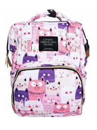 Рюкзак-сумка женский Picano Коты розовый PCN2023